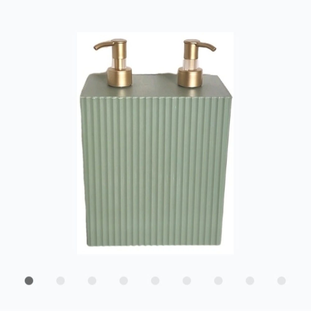 No Boundaries Green Soap Dispenser with Gold Pumps